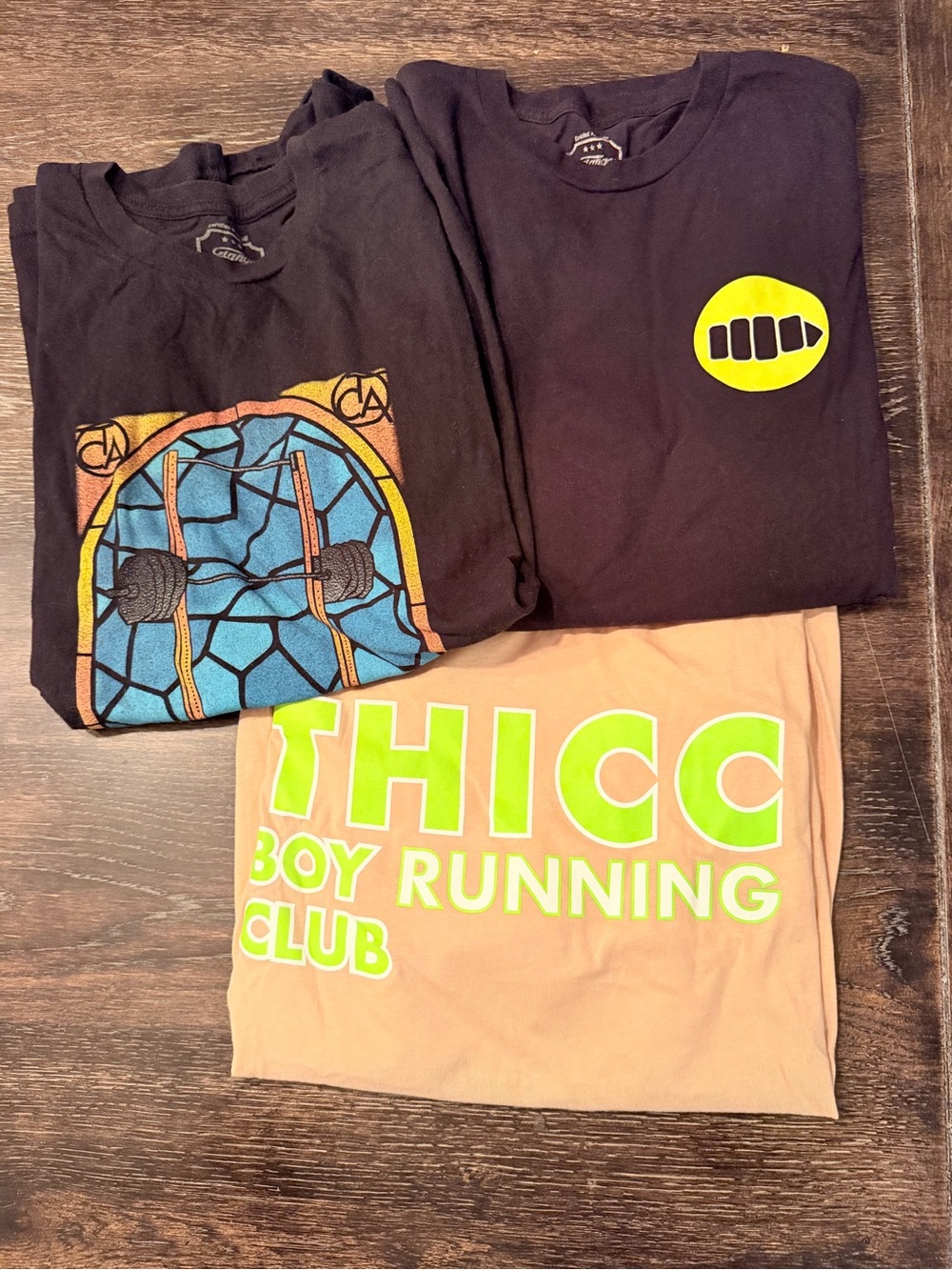 Gym themed tshirts by tango Charlie size large